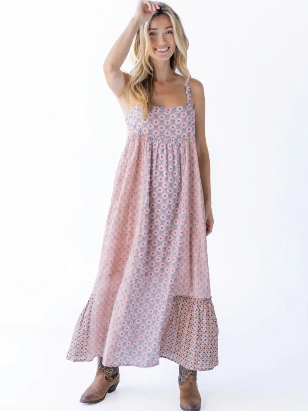 Natural Life Jenny Cotton Maxi Dress in Wildflower Wonder